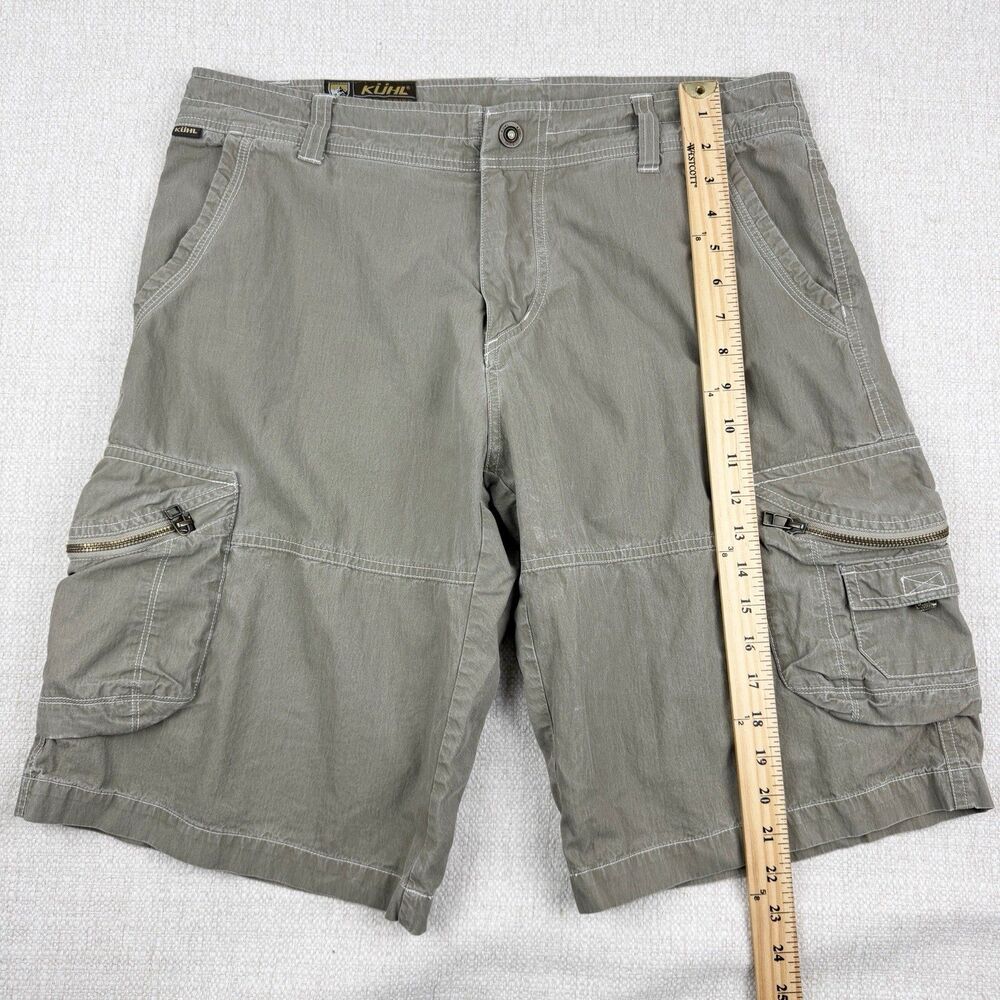 Kuhl Men's Crag Series Cargo Pocket Green Outdoor Hiking Utility Work Shorts 34 - Picture 13 of 15